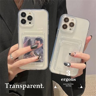 เคสโทรศัพท์มือถือแบบนิ่ม TPU ใส พร้อมช่องใส่บัตร เรียบง่าย สําหรับ Samsung A04 A04s A12 A13 A23 A03 A33 A53 A73 M23 A03s A02 A52 A52s A22 S21 S22 Plus Ultra A51 A71 A50s A30s A30