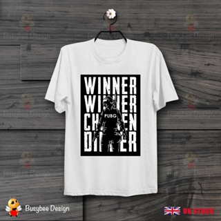 Yilin6 [พร้อมส่ง] เสื้อยืดผ้าฝ้าย 100% พิมพ์ลาย Winner Winner Chicken Dinner Pubg B476 โอเวอร์ไซซ์ ของขวัญคริสต์มาส_03