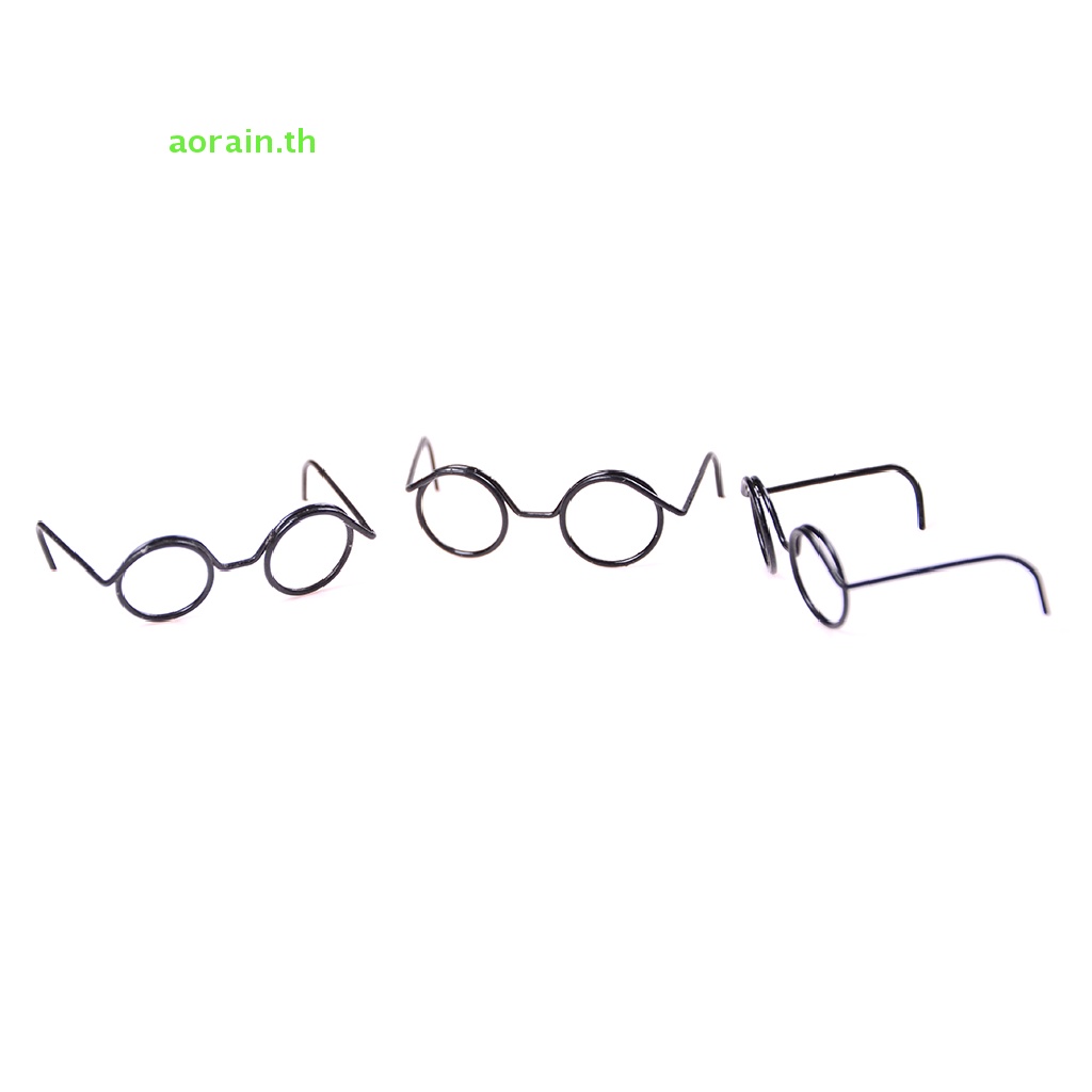 aorain-th-แว่นตาตุ๊กตา-ไร้เลนส์-กรอบกลม-สไตล์เรโทร-สําหรับตุ๊กตา-bjd-1-6-30-ซม-2-ชิ้น
