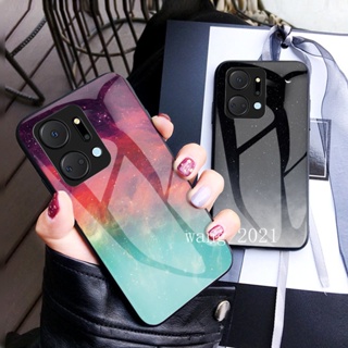 2023 New Phone Case Honor X9a X7a X8a 5G เคส Casing Color Starry Sky Pattern Tempered Glass Shockproof Hard Case เคสโทรศัพท