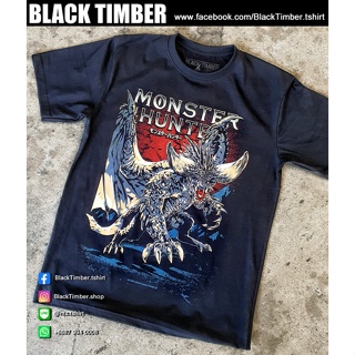 Monster Hunter เสื้อยืด สีดำ BT Black Timber T-Shirt ผ้าคอตตอน สกรีนลายแน่น S M L XL XXL_03