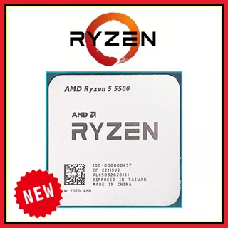 โปรเซสเซอร์ CPU amd Ryzen 5 5500 R5 5500 3.6GHz 6-core 12-thread 7nm L3 = 16m 100-000000457 ใหม่ ซ็อกเก็ต AM4 แต่ไม่มีคูลเลอร์ dxxj