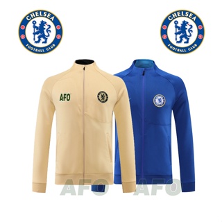 เสื้อกีฬาแจ็กเก็ต เสื้อวอร์ม ลายทีมฟุตบอล Chelsea 22 23 สําหรับผู้ชาย