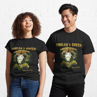 เสื้อยืดผ้าคอตตอน เสื้อไม่ต้องรีด เสื้อยืดผ้าฝ้าย ราคาส่ง est 1990 fiddlers green No Anthem Classic T-Shirt 8217244330