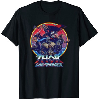 2023เสื้อยืด พิมพ์ลายตัวอักษร Marvel Thor Love and Thunder