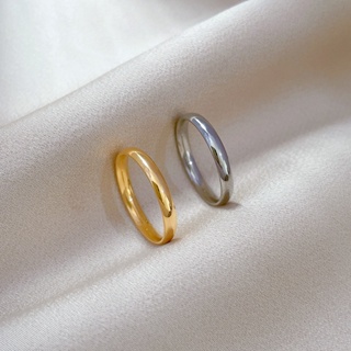 [Does Not Fade] แหวนนิ้วชี้ เหล็กไทเทเนียม ทรงเรขาคณิต สไตล์มินิมอล เรียบง่าย สําหรับผู้ชาย และผู้หญิง