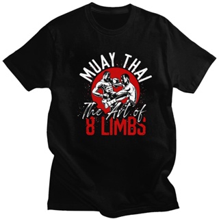 Fashion Mens Limbs Muay Thai T-Shirts Short Sleeve Cotton Tshirt Casual Kickboxing Thailand Boxing Fighter Tee Shir_04