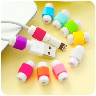 USB ป้องกันสายไฟ เคสป้องกัน โปร่งใส การ์ตูน TPU นิ่ม สําหรับ Android&amp;IP&amp;Micro&amp;Type-C Cable Protector ที่กันสายหัก