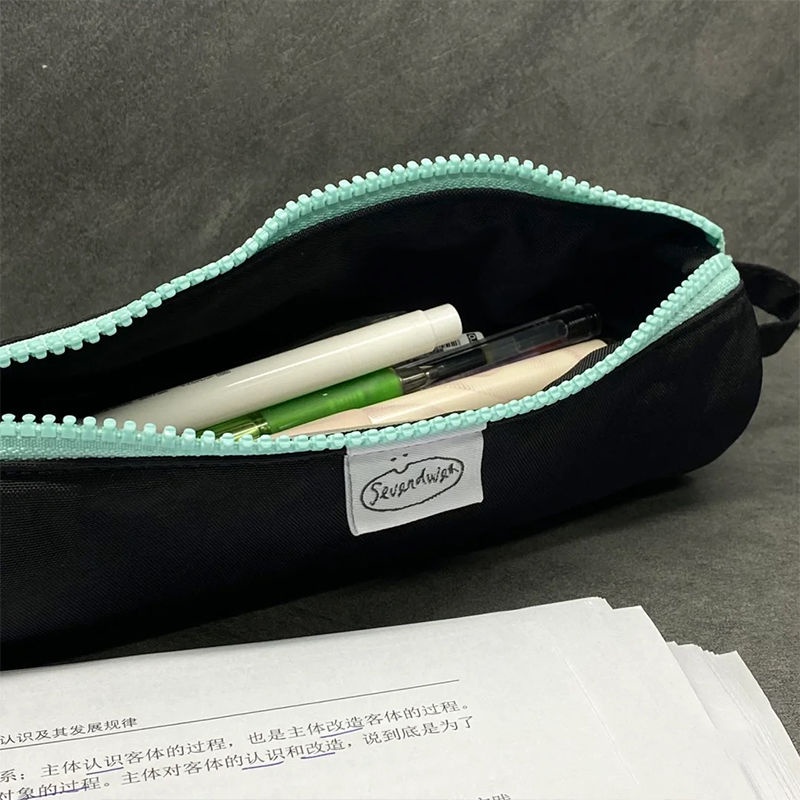 qimeiji-กระเป๋าดินสอ-ความจุขนาดใหญ่-จุของได้เยอะ-แบบเรียบง่าย-สร้างสรรค์-สําหรับใส่เครื่องเขียน-นักเรียนมัธยมต้น
