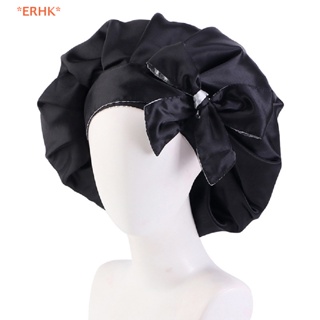 Erhk> Sa Bonnet Silk Sa Night หมวกนอน ผ้าโพกหัว 8 สี สองชั้น หมวกแต่งหน้า ใหม่