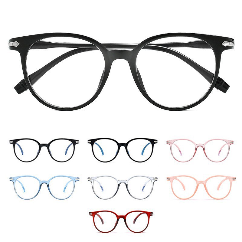 แว่นตาแฟชั่น-กรอบโลหะ-pc-ป้องกันแสงสีฟ้า-สไตล์เกาหลี-สําหรับผู้หญิง