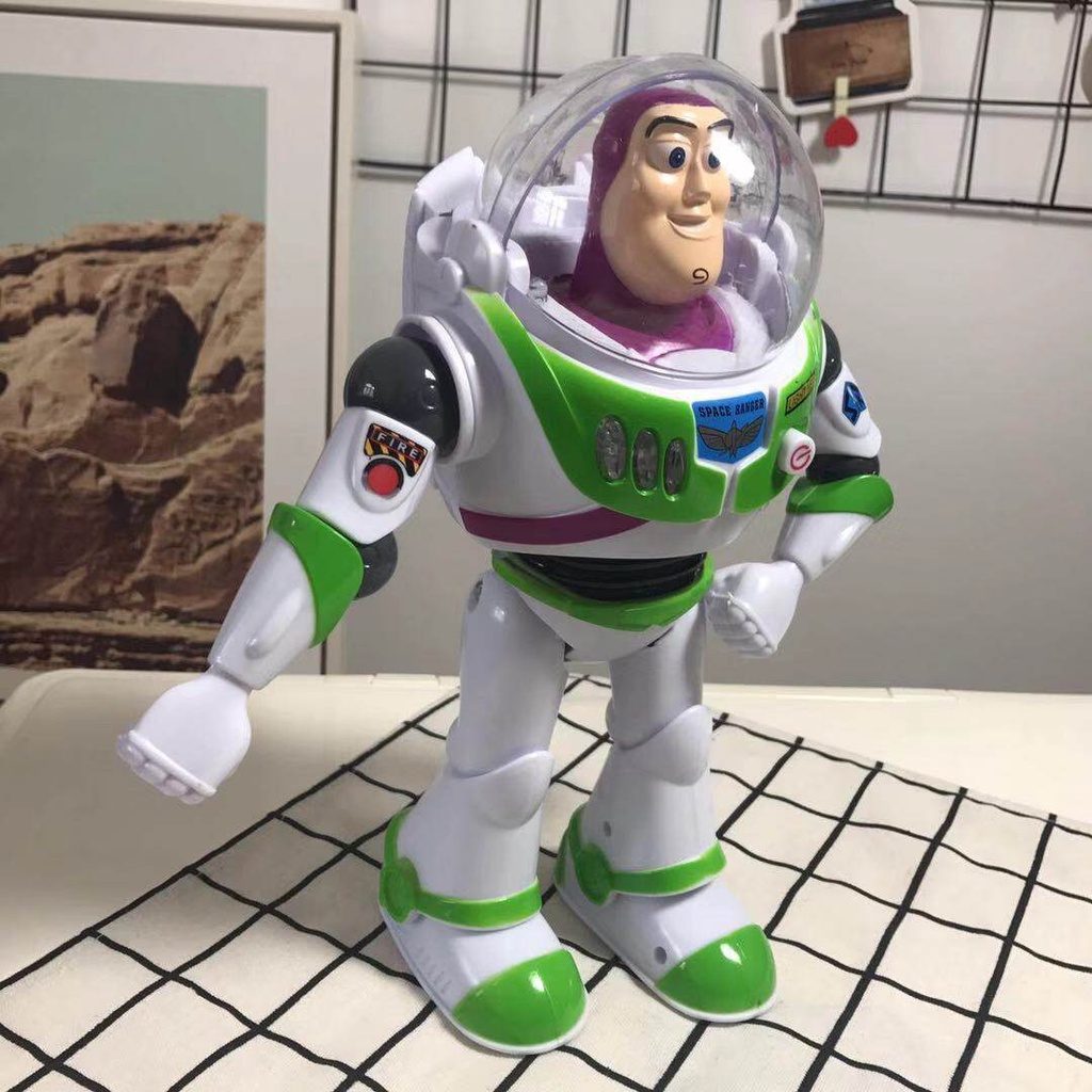 buzz-lightyear-บัส-ไลท์เยียร์-โมเดลของเล่นbuzz-lightyear-toy-story-เดินได้มีไฟ-มีเสียง-กางปีกได้-ขยับแขนได้