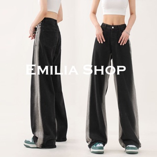 EMILIA SHOP  กางเกงขายาว กางเกงเอวสูงเสื้อผ้าแฟชั่นผู้หญิง A23L09Q 0223