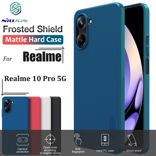 Nillkin เคสโทรศัพท์มือถือ PC แข็ง กันกระแทก สีดํา สีฟ้า หรูหรา สําหรับ Realme 10 Pro 5G