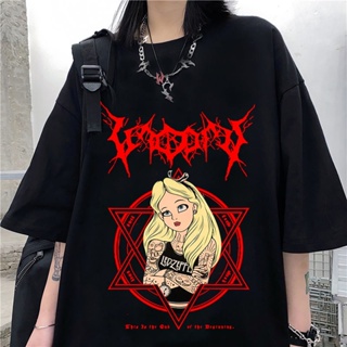 Disney Y2k Goth Graphic T shirts Anime Plus Size Women Clothing Short Sleeve Tees Gothic Harajuku Summer Oversized _03