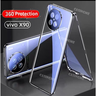 เคสโทรศัพท์มือถือ แบบฝาพับ สองด้าน ป้องกันกล้อง สําหรับ Vivo X90 X90 X80 X90PRO X80PRO X 90 80 Pro 5G 2023
