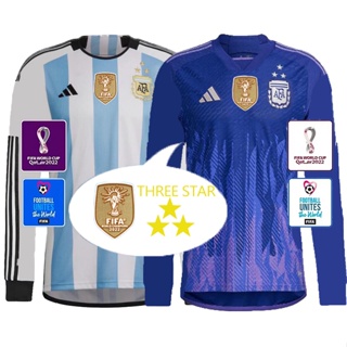 เสื้อกีฬาแขนยาว ลายทีมชาติฟุตบอล ARGENTINA 2022 2023 ชุดเหย้า และเยือน สําหรับผู้ชาย 22 23