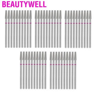 Beautywell 50pcs Nail Drill Corn Bits Set Glue Removing Professional Accessory Cuticle Remover for Manicure Pedicure