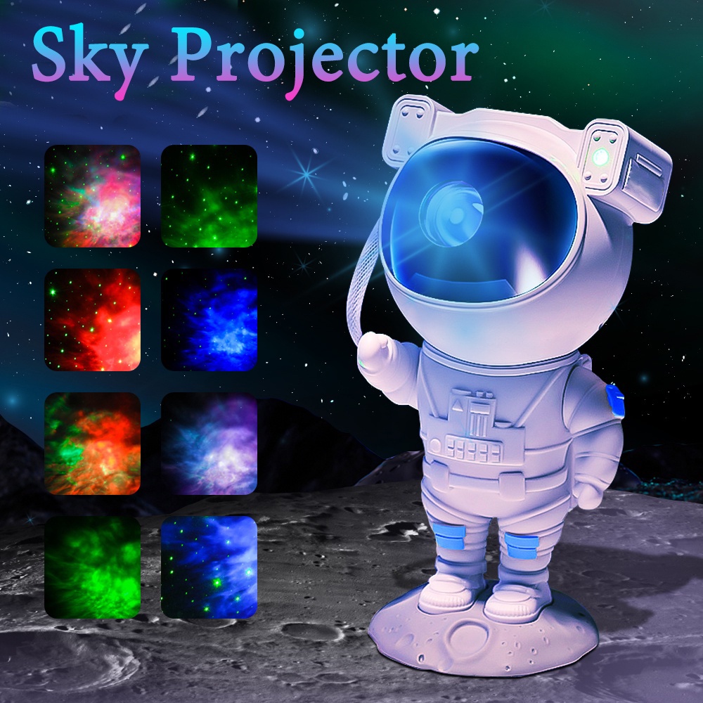 โคมไฟโปรเจคเตอร์-รูปนักบินอวกาศกาแล็กซี่-ดาว-ท้องฟ้ากลางคืน-สําหรับตกแต่งบ้าน-ห้องนอน-ของขวัญ
