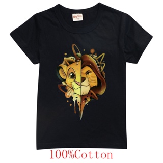 ♝○100% Cotton Hot Cartoon The Lion King Boys T Shirts Girls Short Sleeved Kids T-Shirts Baby T Shirt_05