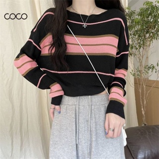 Coco~เสื้อกันหนาวลาย สไตล์เกาหลี  เสื้อผ้าแฟชั่นสตรี