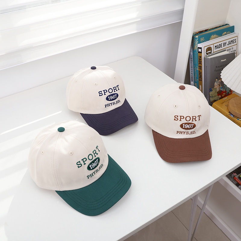 หมวกเบสบอล-แบบนิ่ม-ปักลายตัวอักษร-สามารถปรับได้-สไตล์เรโทร-สําหรับเด็กผู้ชาย-และเด็กผู้หญิง