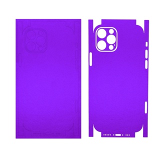 สติกเกอร์โลโก้ กันรอยขีดข่วน สีม่วง สําหรับ iPhone 7 8 Plus X XR 11 12 13 14 15 Pro Max Mini