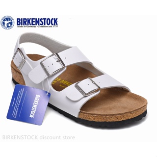 【Original】Birkenstock Milano Mens/Womens Classic Cork White Matte Sandals 34-46