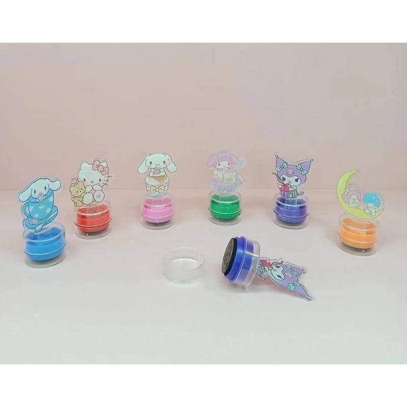 sanrio-แสตมป์ยาง-ทรงกลม-ลายการ์ตูน-mymelody-kuromi-cinnamoroll-little-twin-stars-น่ารัก-สําหรับตกแต่งสมุดภาพ-อัลบั้มภาพ-diy