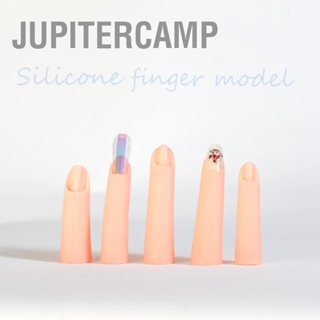 JUPITERCAMP 5 PCS เล็บมือฝึกนิ้วซิลิโคนแบบพกพาปลอมฝึกนิ้วสำหรับตกแต่งเล็บฝึกศิลปะการแสดง