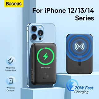 Baseus magsafe พาวเวอร์แบงก์ 6000mAh 20W ชาร์จเร็ว สําหรับ iPhone 14 13 12 Series