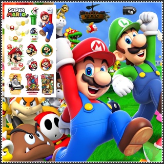 ❣️สติกเกอร์รอยสักชั่วคราว ลาย Super Mario ขนาดเล็ก มี 1 แผ่น❣️ รอยสัก กันน้ํา เซ็กซี่ สําหรับแขน ไหปลาร้า ร่างกาย มือ เท้า