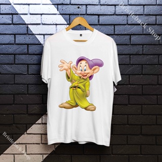 Snow White T-shirt and 7 Dwarves Unisex Cotton soft round neck youthful style- I8SWD003_01