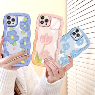 เคสโทรศัพท์มือถือ TPU ลายดอกไม้ กระต่าย ปลาวาฬ ขอบคลื่น สําหรับ Samsung A13 A03 A03S A02S A12 M12 A20 A30 A50 A50S A30S A51 A11 M11 DGX