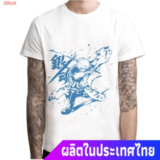 Illicit เสื้อยืดยอดนิยม เสื้อยืดพิมพ์ลาย Anime Gintama สำหรับผู้ชาย Popular T-shirts_07