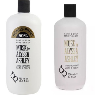 Alyssa Ashley Musk Hand &amp; Body Moisturiser ฝาดำ