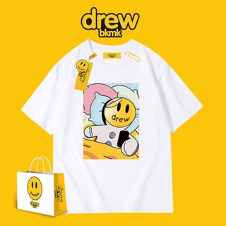 DREW smiley t-shirt HOUSE Justin Bieber with the same paragraph men and women couple loose short-sleeved trendy sum_03