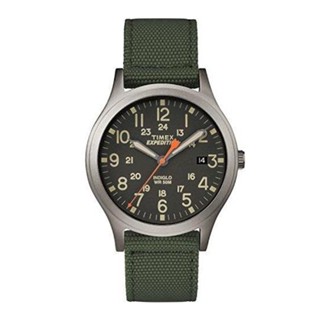 Timex TW4B13900 EXPEDITION SCOUT นาฬิกาข้อมือ Unisex สายหนัง/ผ้า สีเขียว