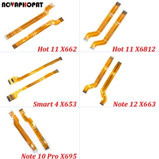 Novaphopat สายเคเบิลเชื่อมต่อเมนบอร์ดหน้าจอ LCD USB สําหรับ Infinix Hot 8 Lite 11 11s Smart 4 Note 10 Pro 12 X650 X662 X6812 X653 X663 X695