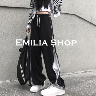 EMILIA SHOP  กางเกง กางเกงกีฬา กางเกงขายาว สบาย เสื้อผ้าฝ้ายเสื้อผ้าแฟชั่นผู้หญิง ทันสมัย สไตล์เกาหลี รุ่นใหม่ fashion SO220341 36Z230909