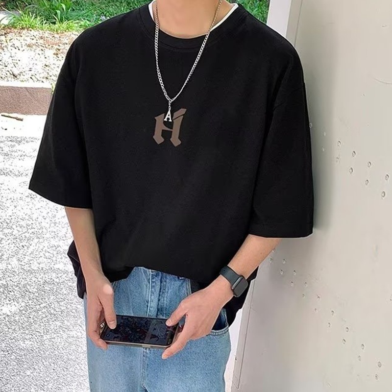 oversized-เสื้อยืดลําลอง-คอกลม-แขนสั้น-พิมพ์ลาย-ทรงหลวม-เข้ากับทุกการแต่งกาย-แฟชั่นฤดูร้อน-สไตล์เกาหลี-สําหรับผู้ชาย