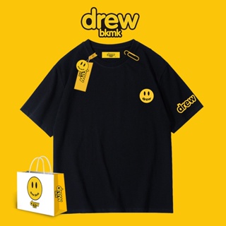 New Hot Drew tide brand smiley face t-shirt basketball sports black short sleeve loose cotton fashion wild European_01