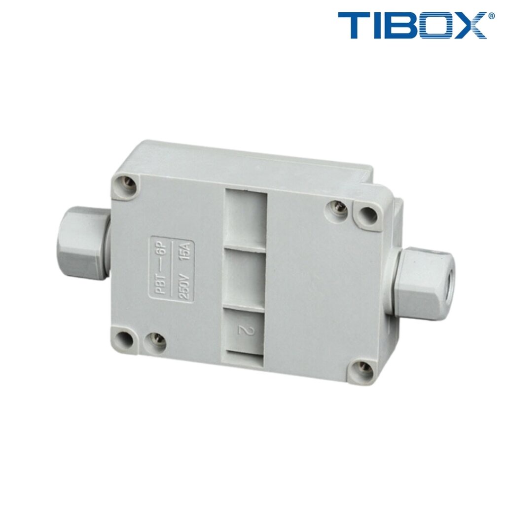 TIBOX PBT-6P กล่องพลาสติก พร้อมเทอร์มินอลบล็อก (Plastic Terminal Block ...