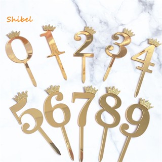 Shibel อุปกรณ์ตกแต่งเค้กวันเกิด รูปมงกุฎเจ้าหญิง ทนทาน สีสันสดใส