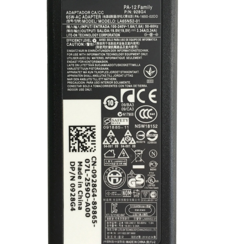 อะแดปเตอร์สายชาร์จแล็ปท็อป-ev-19-5v-3-34a-65w-สําหรับ-latitude-3450-3540-d620