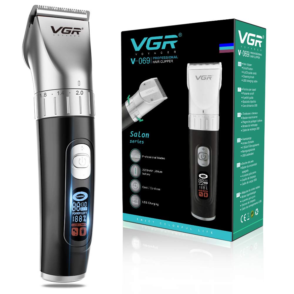 vgr-ชุดปัตตาเลี่ยนตัดผม-ไร้สาย-ชาร์จ-usb-พร้อมจอแสดงผล-led-สําหรับผู้ชาย-v-069