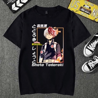 Todoroki Shoto T-Shirt 90s Men Women T Shirt Harajuku Anime My Hero Academia Print T-shirt Anime Clothes Hip Hop To_04
