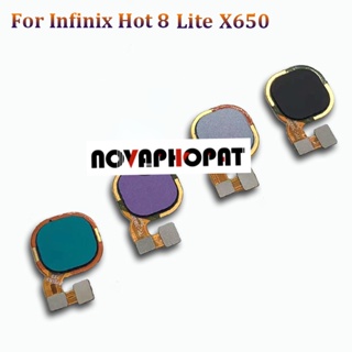 Novaphopat สายเคเบิ้ลอ่อน ปุ่มโฮม ปุ่มกดด้านหลัง สําหรับ Infinix Hot 8 Lite 9 Play 10 10s X650 X680 X655 X682 X689