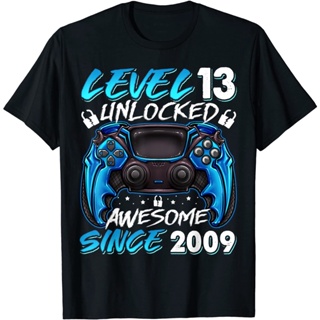 OKGI 【In stock】Level 13 Unlocked Awesome Since 2009 13th Birthday Gifts T-Shirt_03