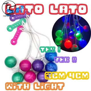 ของเล่น Latto Latto Tok Tok Old School Etek Lato Lato Makasar สําหรับเด็ก ลูกบอลร่วมสมัยของเล่นเด็กล่าสุด เรืองแสงในที่มืด